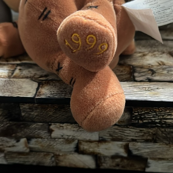 DISNEY Vintage REINDEER POOH Beanie Plush Winnie the Pooh 9" Patch Pocket 1999 - Picture 8 of 12